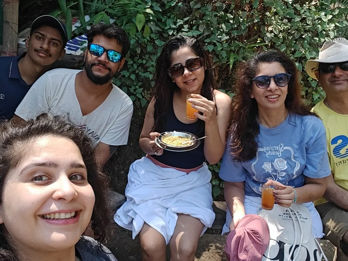 Guests sharing a meal