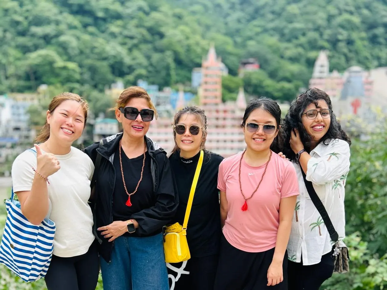 Guests exploring Rishikesh together